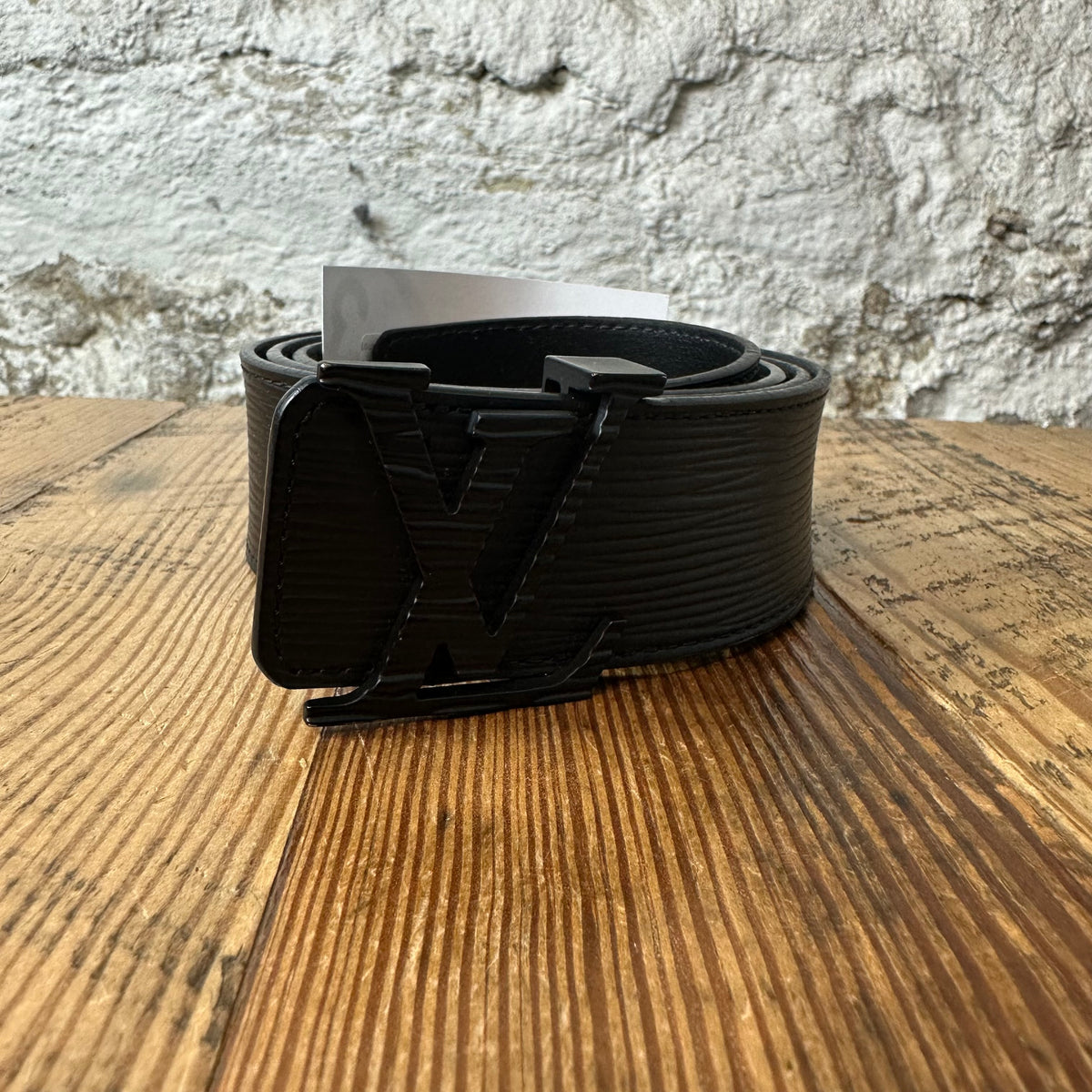 Louis Vuitton Black Leather Epi Belt Sz (95/38)