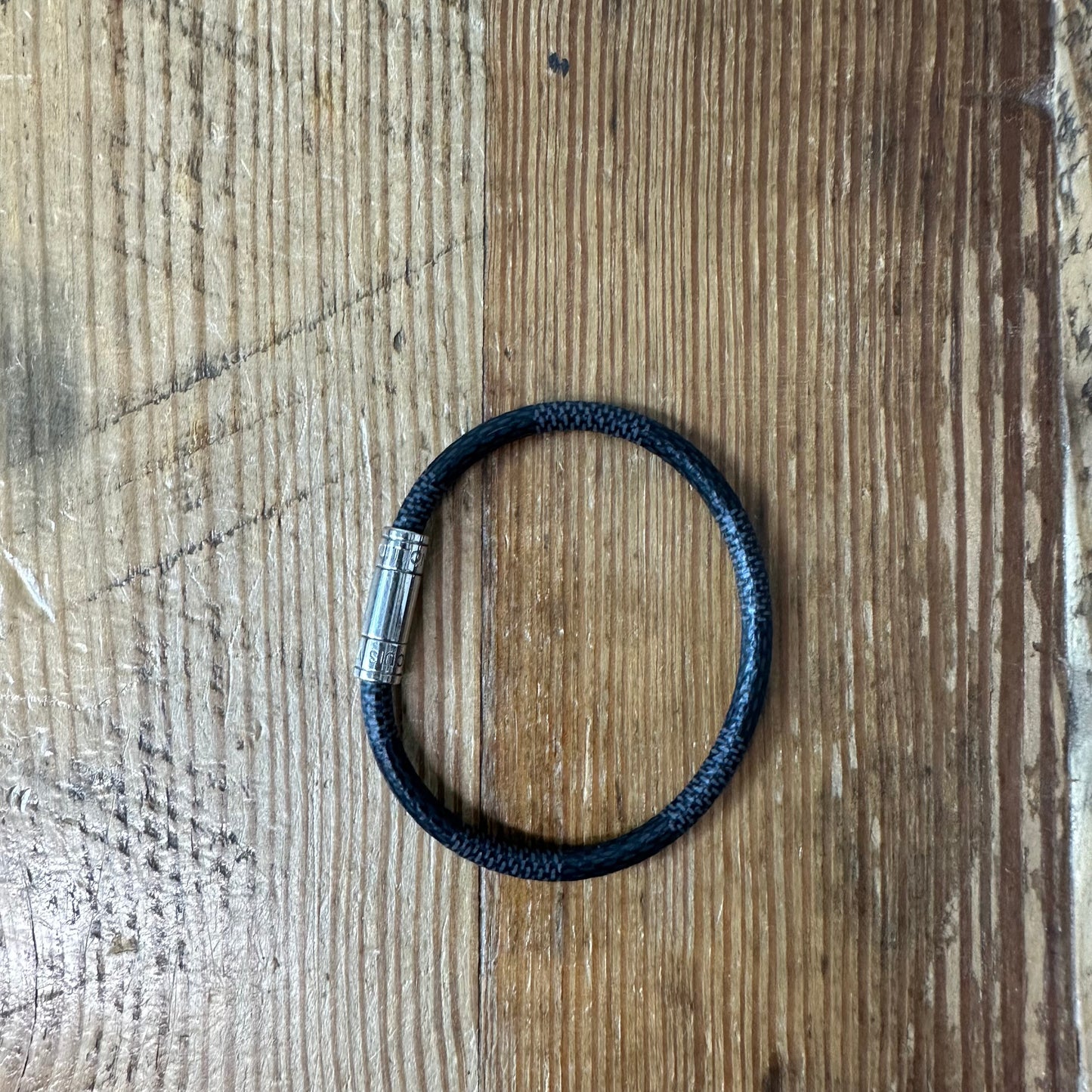Louis Vuitton Graphite Keep It Bracelet W/ Box