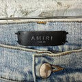 Amiri MX1 Crystal Patch Washed Blue Denim Jeans Sz 29