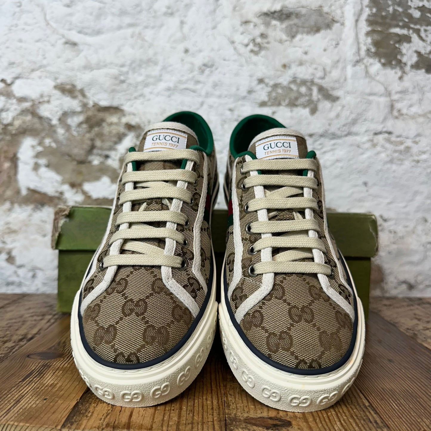 Gucci Tennis 1977 Brown Monogram Sneaker Sz 6.5 (39)
