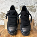 Rick Owens Jumbo Lace Black Canvas Sneaker Sz 8 (41)