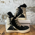Rick Owens Jumbo Lace Geobasket Black Milk Sneaker Sz 9 (42)