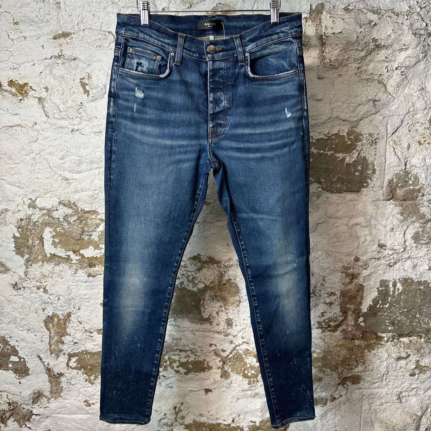 Amiri Plain Dark Blue Denim Jeans Sz 32