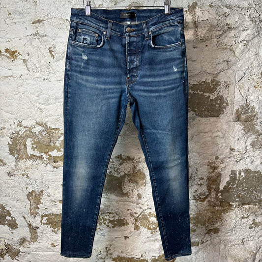 Amiri Plain Dark Blue Denim Jeans Sz 32
