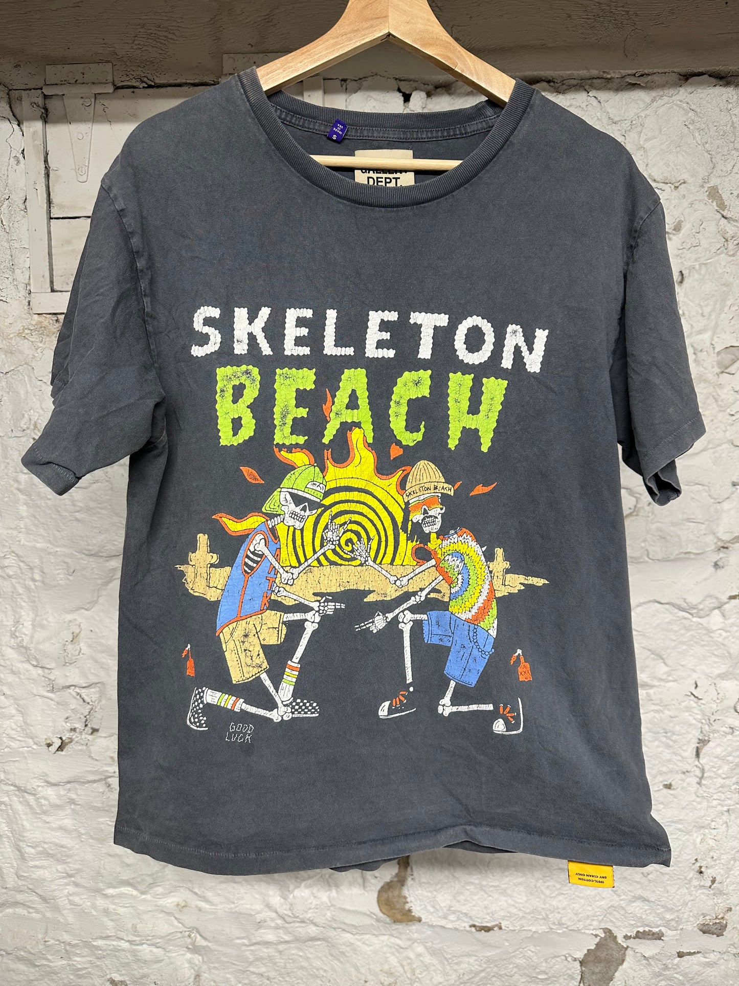 Gallery Dept Skeleton Beach Grey T-Shirt Sz S