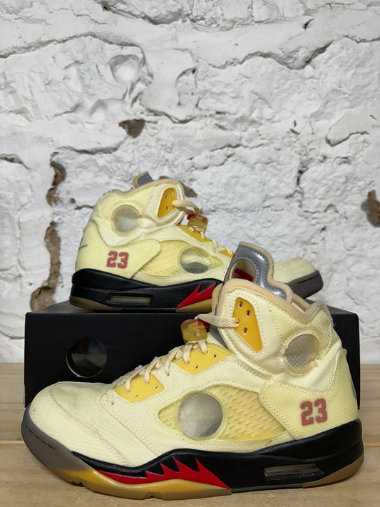 Air Jordan 5 Off White Sail Sz 13