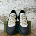 Gucci Rython White Black Green Monogram Sneaker Sz 12