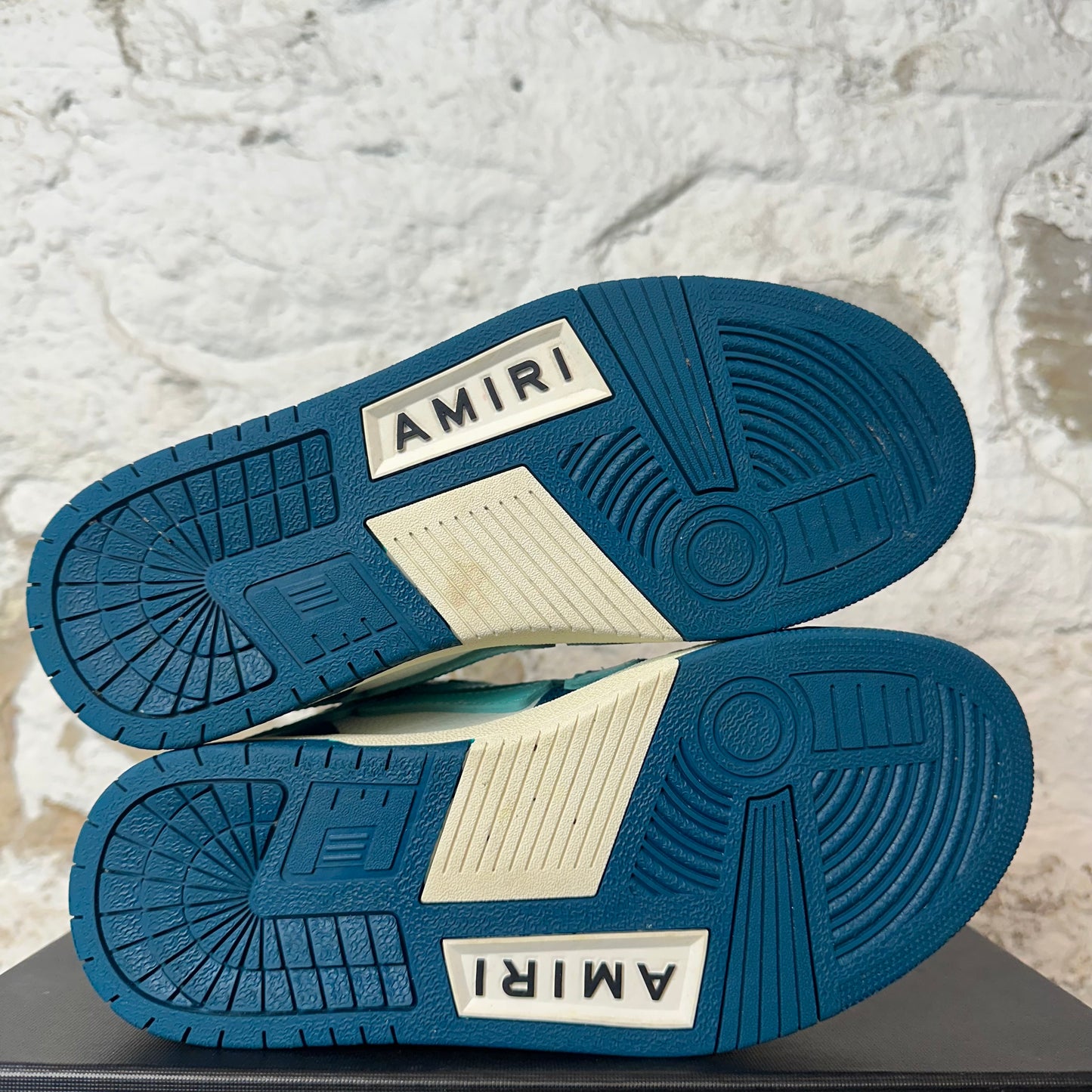 Amiri High Teal Blue Skeleton Blue White Sneaker Sz 6 (38)