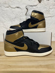 Air Jordan 1 High Black Metallic Gold Sz 10 DS