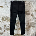 Amiri MX2 Black Patch Black Denim Jeans Sz 32