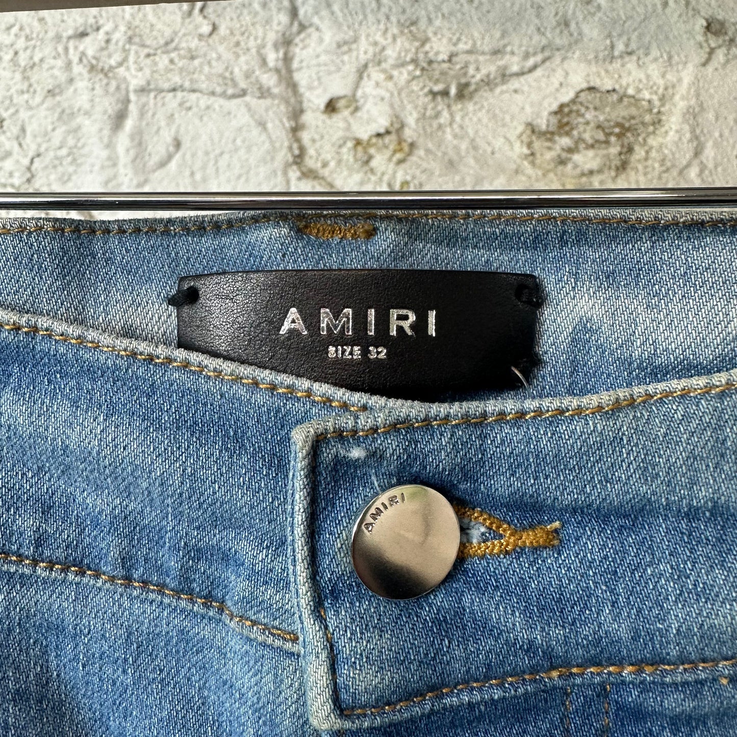 Amiri MX1 Blue Crystal Blue Denim Jeans Sz 32
