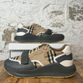 Burberry Ramsey Tan Plaid Grey Sneaker Sz 13 (46)
