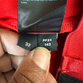 Amiri MX1 Red Leather Red Denim Jeans Sz 32