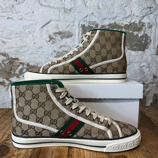 Gucci Tennis 1977 High GG Monogram Sneaker Sz 9.5