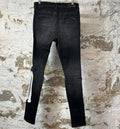 Amiri Knee Rip White Bone Black Denim Jeans Sz 31