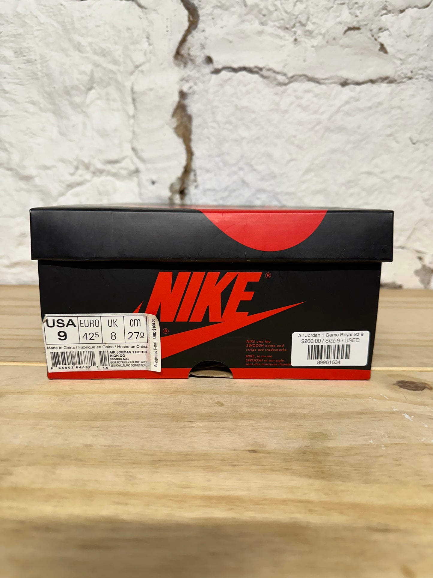 Air Jordan 1 High Game Royal Sz 9