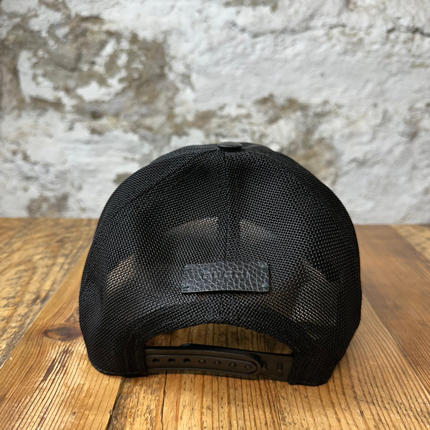 Gucci GG Monogram Black Nylon Hat Sz XL