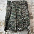 Bottega Desires Green Camo Cargo Shorts Sz 34