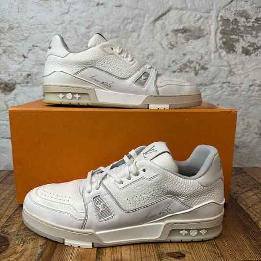 Louis Vuitton White Cream Trainer Sz 11.5 (10LV)