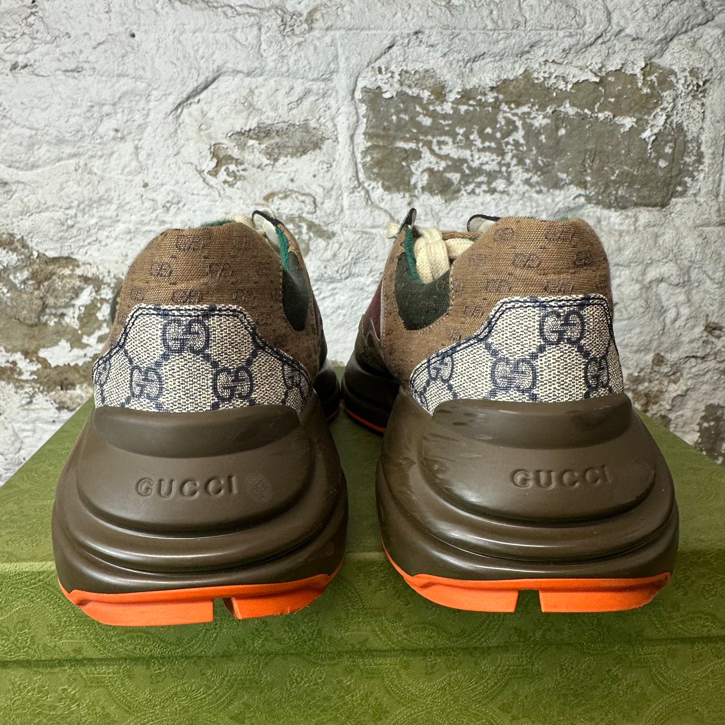 Gucci Basket Black Demetra Multicolor Sneaker Sz 12