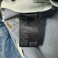 Amiri MX1 Cream Woven Core Logo Blue Denim Jeans Sz 30