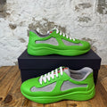 Prada Americas Cup Green Rubber Sneaker Sz 8 (41) DS