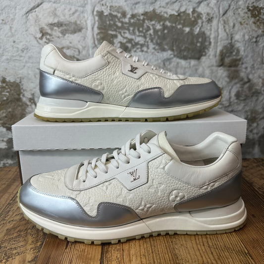 Louis Vuitton White Monogram Silver Runaway Sneaker Sz 11.5 (10LV)