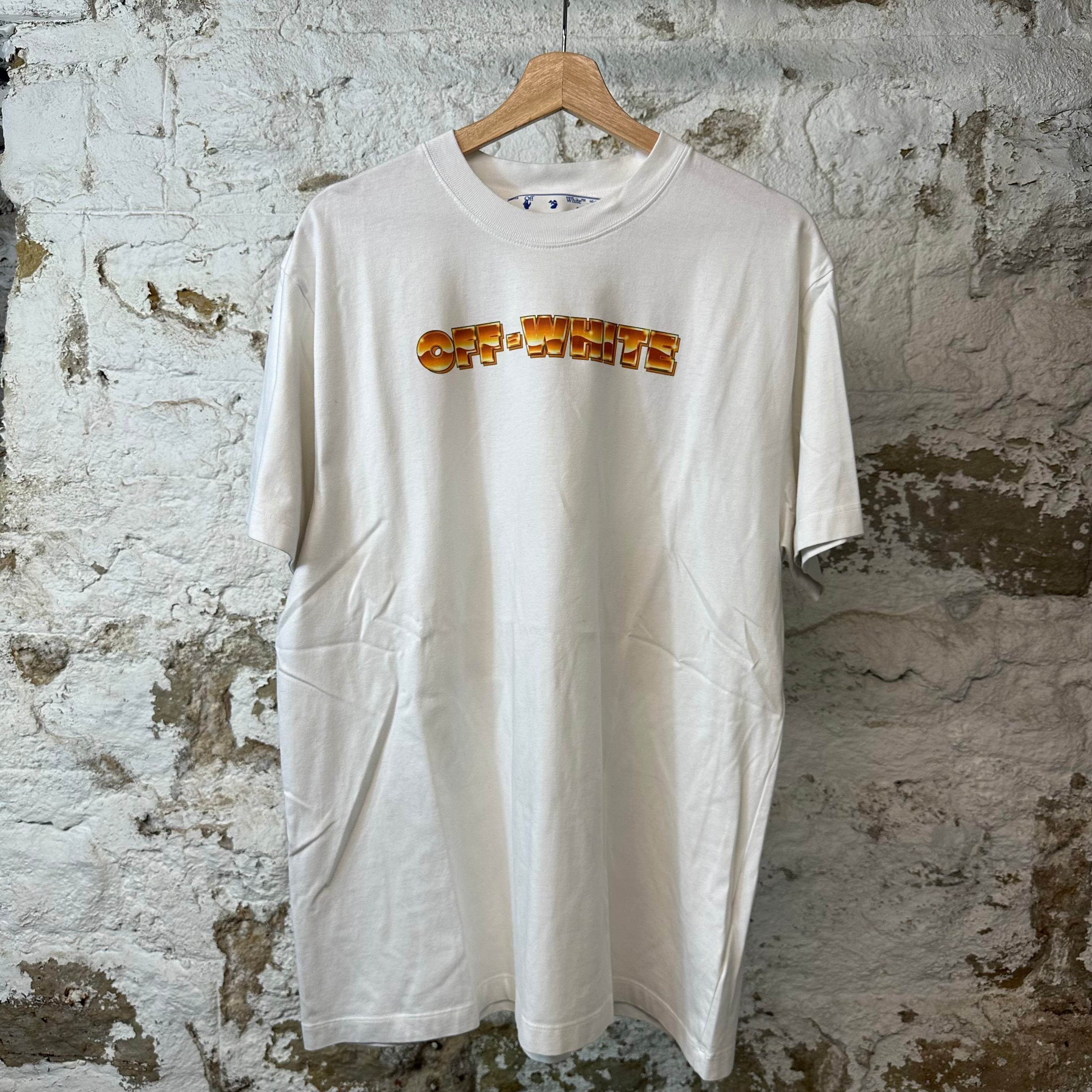 Off White Gold Spell T-shirt White Sz XS
