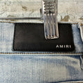 Amiri Zig Zag Light Blue Denim Jeans Sz 32