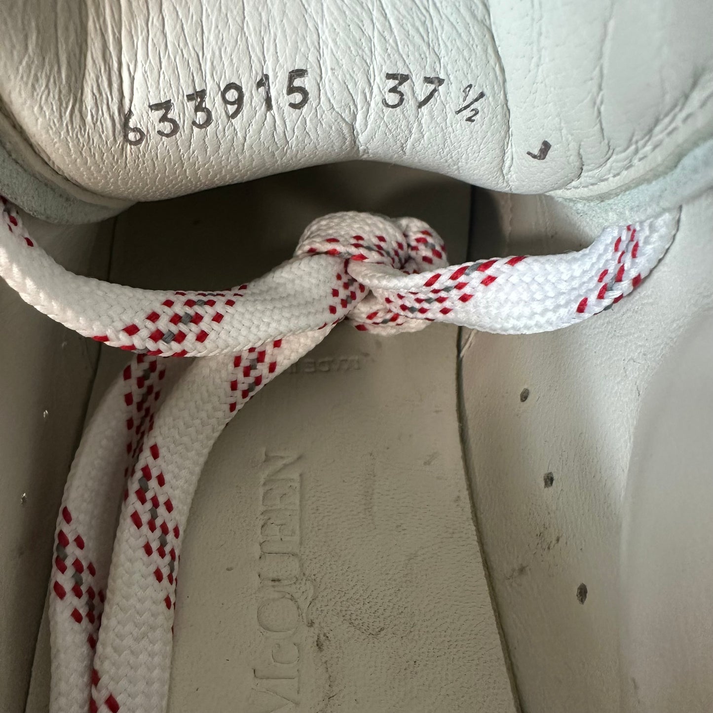 Alexander McQueen Red Tab White Court Sneaker Sz 5.5 (37.5)
