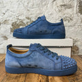Christian Louboutin Blue Suede Spike Low Sz 12.5 (45.5) No Box