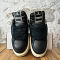 Rick Owens TurboWPN Low Black Milk Sneaker Sz 8