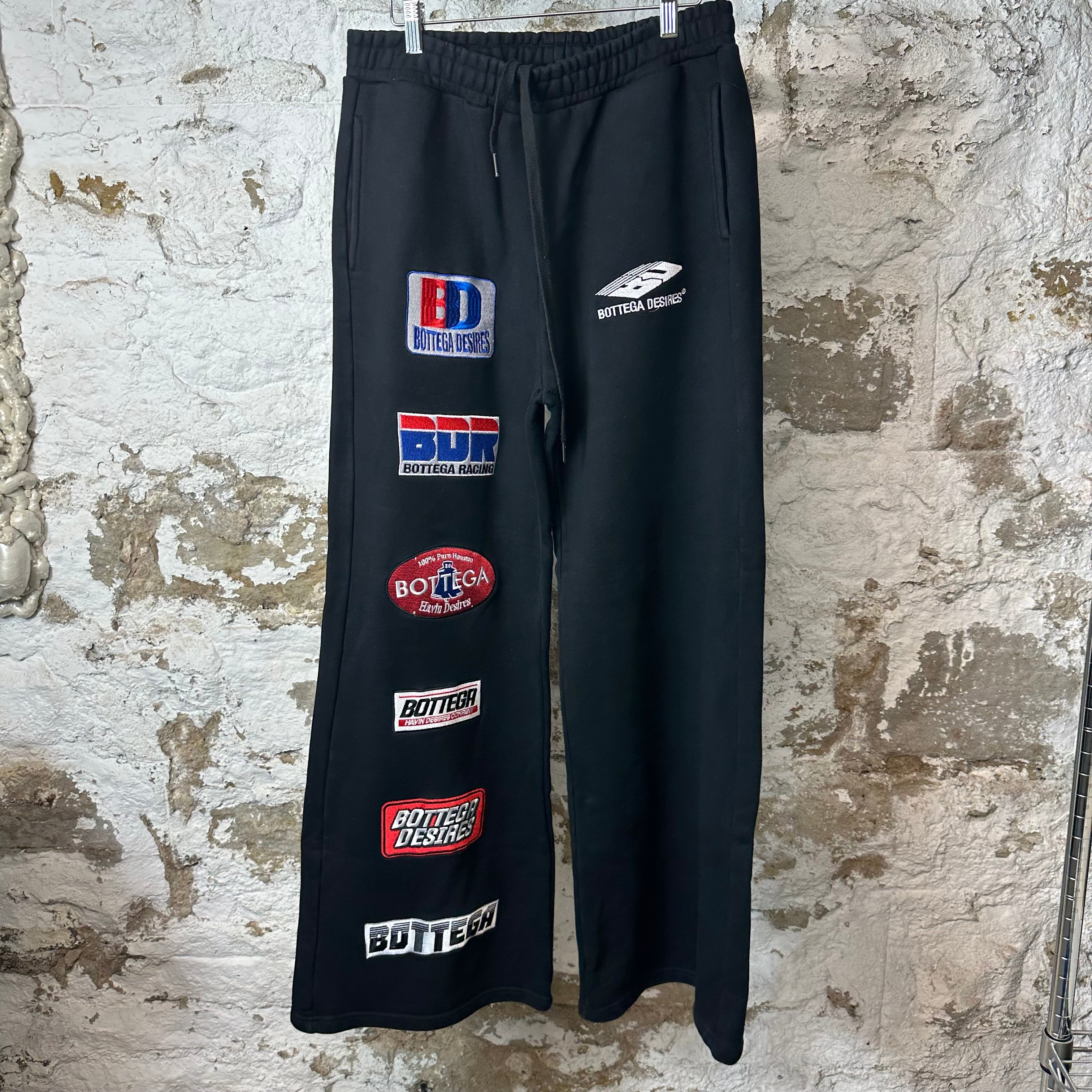 Bottega Desires Logo Sweatpants Black Sz M