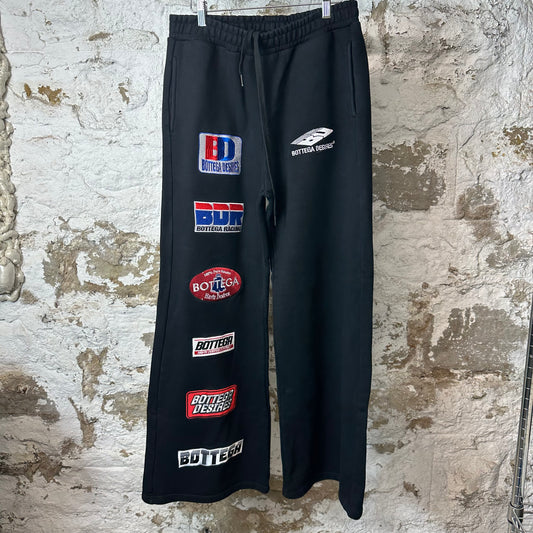 Bottega Desires Logo Black Sweatpants Sz M