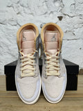 Air Jordan 1 Mid Craft Inside Out White Grey Sz 11