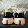 Prada Americas Cup Black Patent White Sneaker Sz 8.5