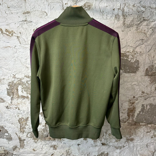 Palm Angels Olive Maroon Track Jacket Sz M