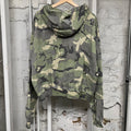 Vale Crystal Green Camo Zip Up Hoodie Sz XL