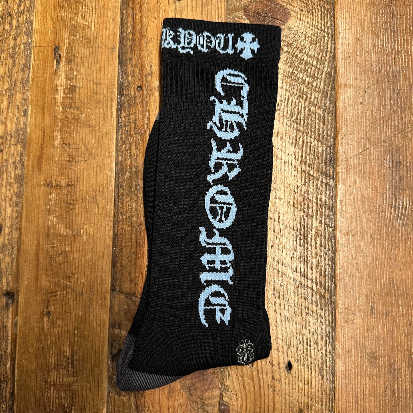 Chrome Hearts Blue Spell Black Socks DS