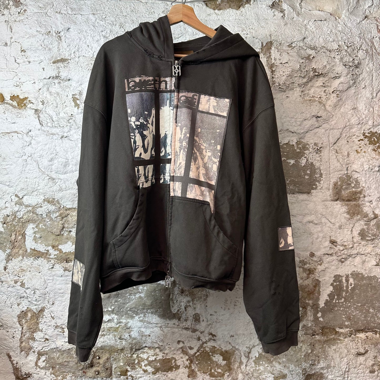 Birth Of Royal Child Flashlight Brown Zip Up Hoodie Sz XL