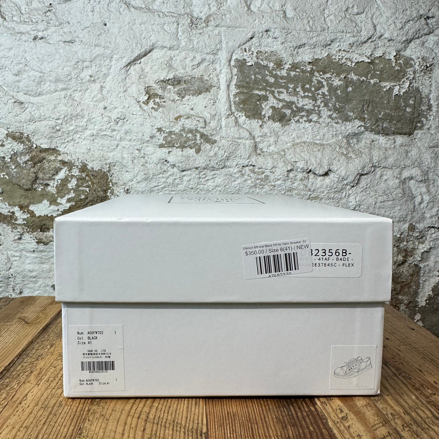 Maison Mihara Black White Hank Sneaker Sz 8 (41) DS