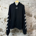 Off White Cabin Baggage Hoodie Black Sz XXL