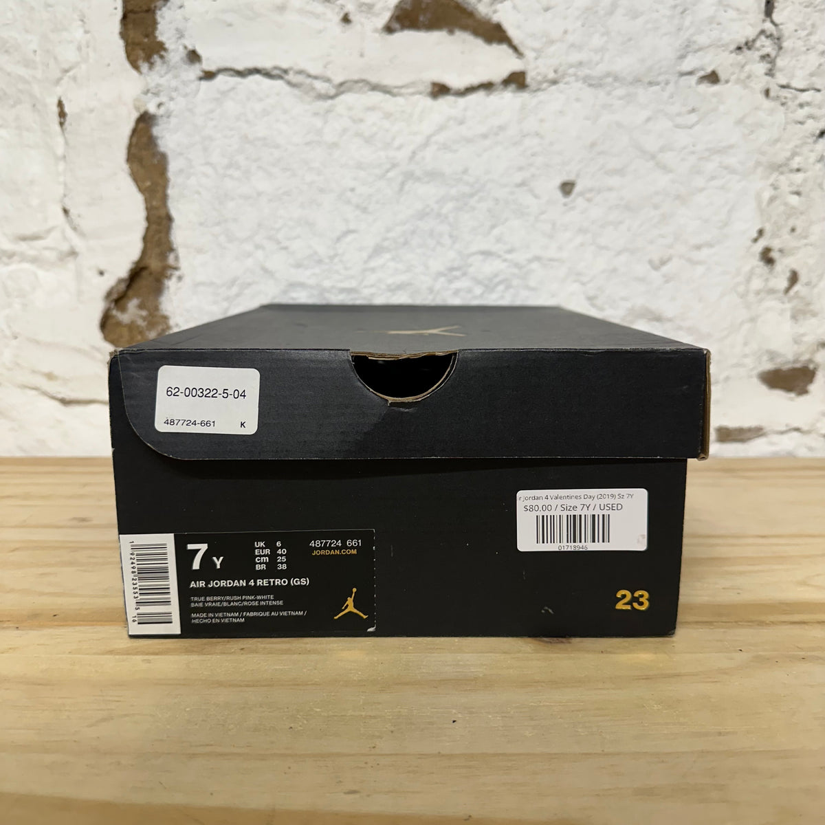 Air Jordan 4 Valentines Day (2019) Sz 7Y
