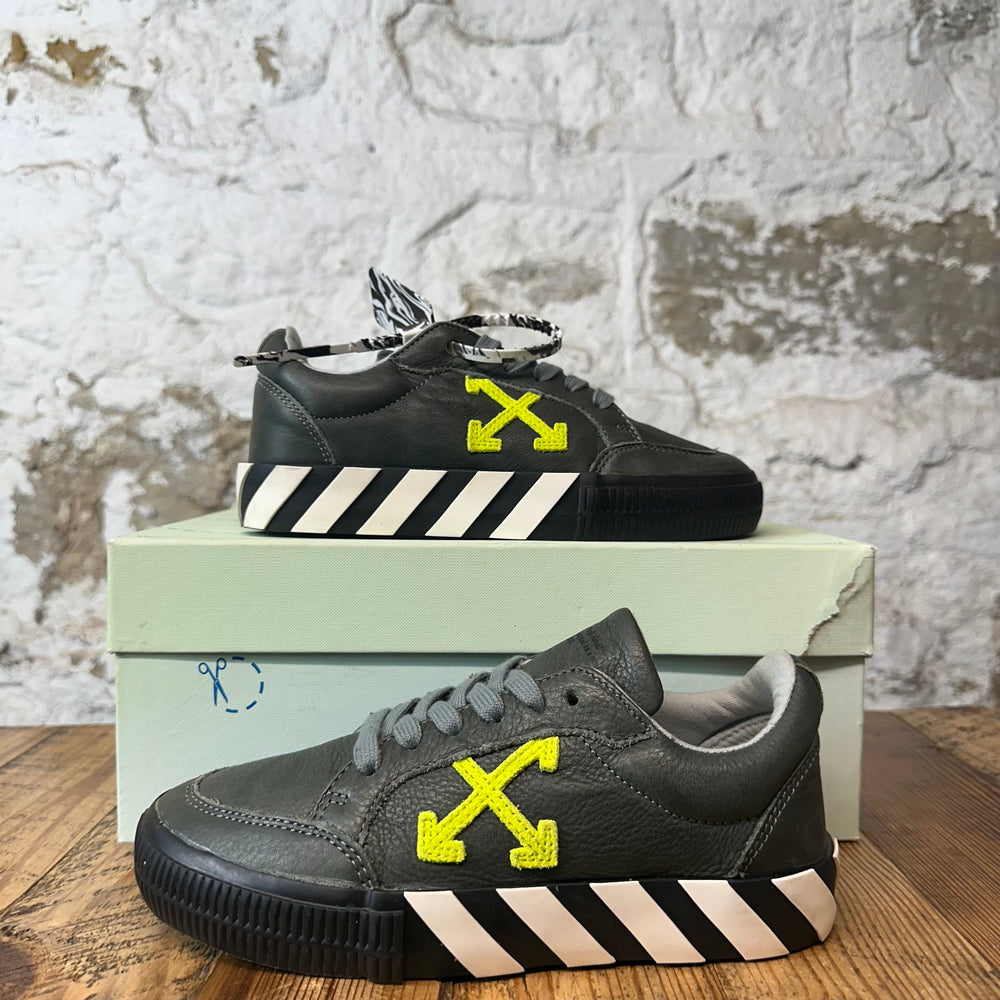 Off-White Green Leather Vulc Sneaker Sz 4 (35)