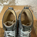 Christian Louboutin High Green Silver Sparkle Sneaker Sz 8.5 (41.5)