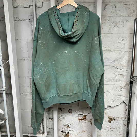 Vale Forever Bank Green Zip-Up Hoodie Sz XL DS
