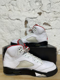 Air Jordan 5 Fire Red Silver Tongue (2020) Sz 9