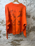 Off White Splatter Arrows Orange Crewneck Sz L