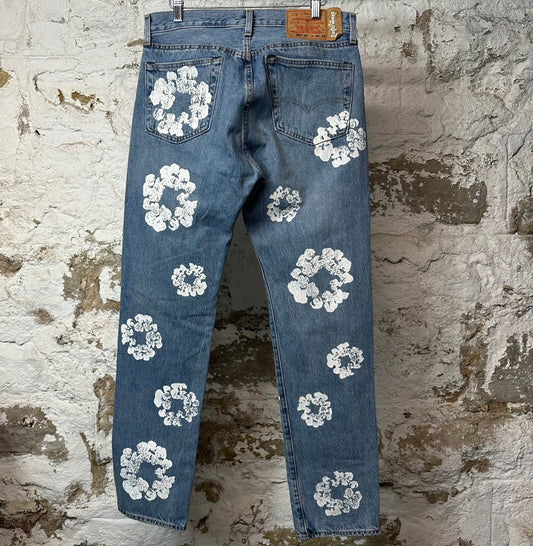 Denim Tears White CW Blue Denim Jeans Sz 32