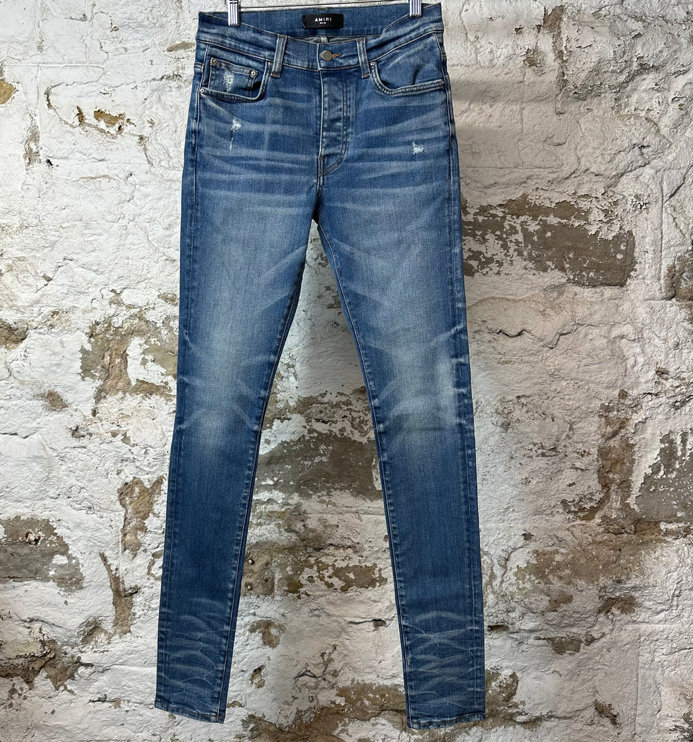 Amiri Plain Dark Blue Denim Jeans Sz 30